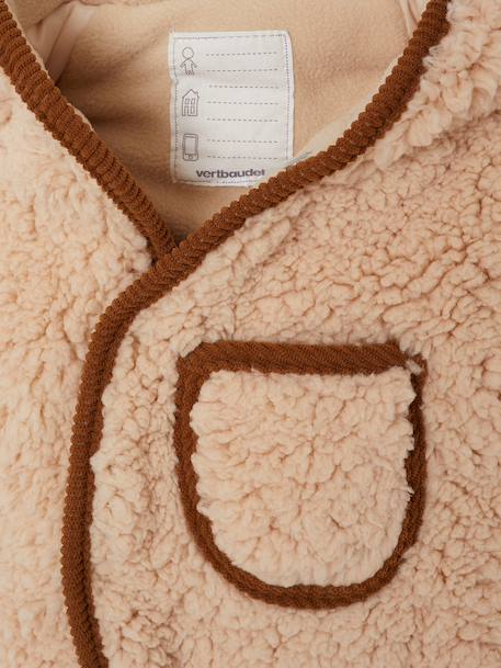 Combipilote naissance avec capuche sable - vertbaudet enfant 