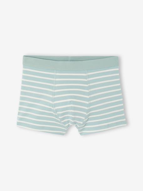 Lot de 5 boxers garçon vert d'eau - vertbaudet enfant 