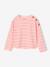 T-shirt marinière manches longues fille marine+mauve+rose bonbon - vertbaudet enfant 
