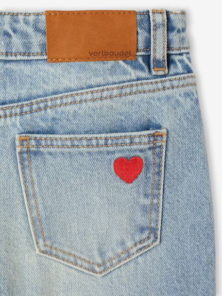 Rechte meisjesjeans lichtblauw+middenblauw - vertbaudet enfant 