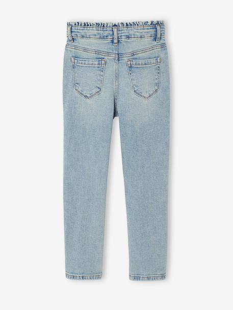 Slim jeans voor meisjes lichtblauw+middenblauw - vertbaudet enfant 