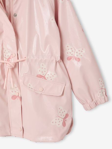 Ciré fille à capuche motifs magiques bleu ciel+blush+rose+rose pâle+sauge imprimé - vertbaudet enfant 