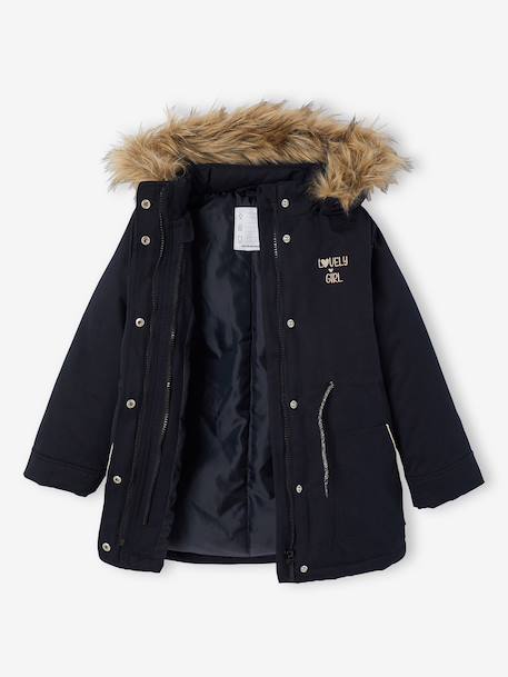 3-in-1 parka met capuchon meisje DARK GREEN+groengrijs+kaki+PURPLE DARK+salie+zwart - vertbaudet enfant 