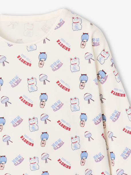 Set van 2 meisjespyjama's beige - vertbaudet enfant 