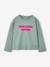 T-shirt manches longues fille encre+rose pâle+vert - vertbaudet enfant 