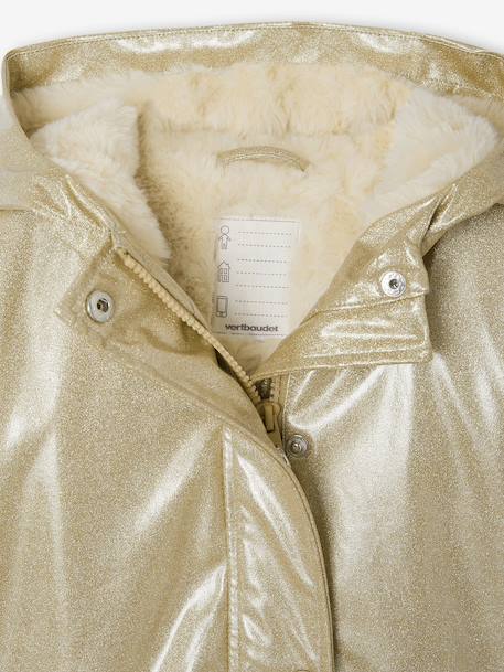Glinsterende regenjas voor meisjes goud - vertbaudet enfant 