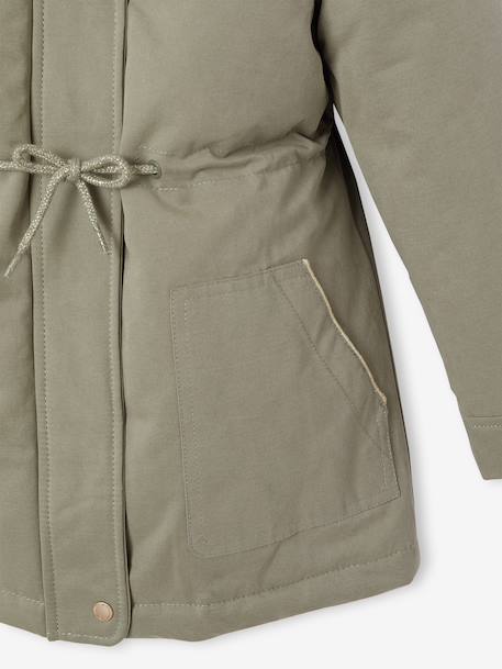 Parka fille 3 en 1 hiver à capuche DARK GREEN+kaki+noir+PURPLE DARK+sauge - vertbaudet enfant 
