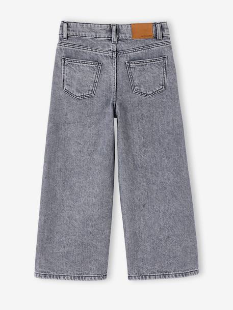 Wijde jeans voor meisjes met sterren denimgrijs+lichtblauw - vertbaudet enfant 