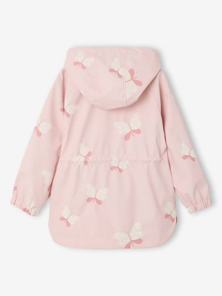 Ciré fille à capuche motifs magiques bleu ciel+blush+rose+rose pâle+sauge imprimé - vertbaudet enfant 