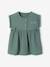 Robe bébé en gaze de coton ocre+vert - vertbaudet enfant 