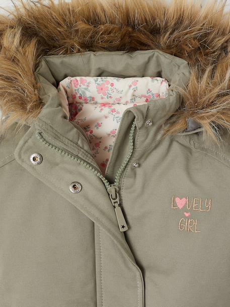 Parka fille 3 en 1 hiver à capuche DARK GREEN+kaki+noir+PURPLE DARK+sauge - vertbaudet enfant 
