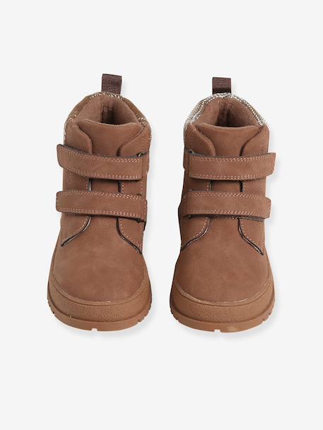 Jongensboots met klittenband bruin - vertbaudet enfant 