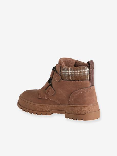 Jongensboots met klittenband bruin - vertbaudet enfant 