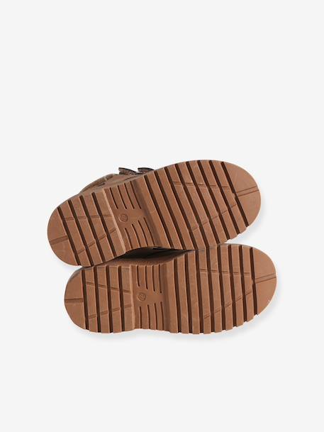 Jongensboots met klittenband bruin - vertbaudet enfant 