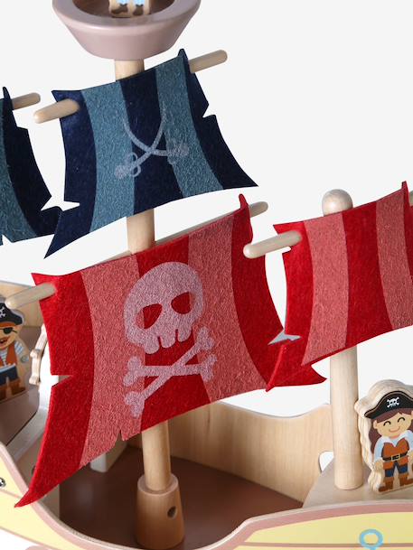 Bateau pirate en bois FSC® rouge - vertbaudet enfant 