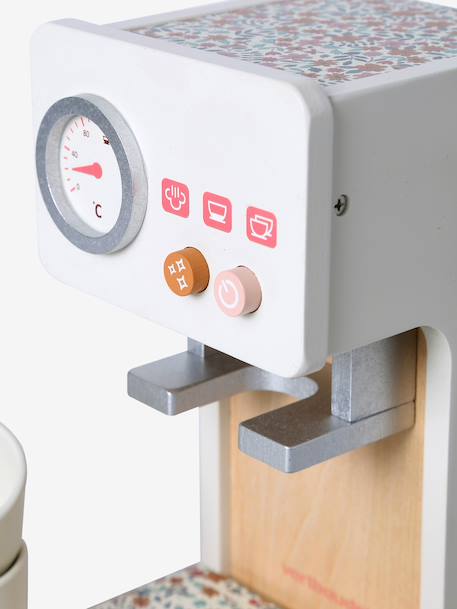 Machine à café rétro Flower en bois FSC® rose - vertbaudet enfant 