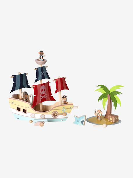 FSC100 houten piratenschip rood - vertbaudet enfant 