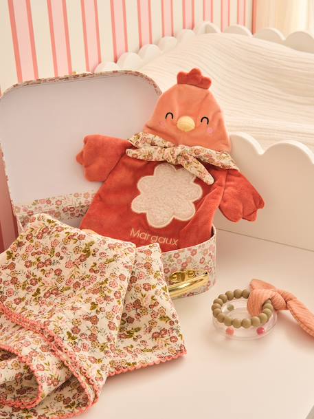 Koffer knuffel cocotte om te personaliseren sinaasappel - vertbaudet enfant 