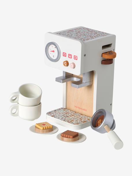 Machine à café rétro Flower en bois FSC® rose - vertbaudet enfant 