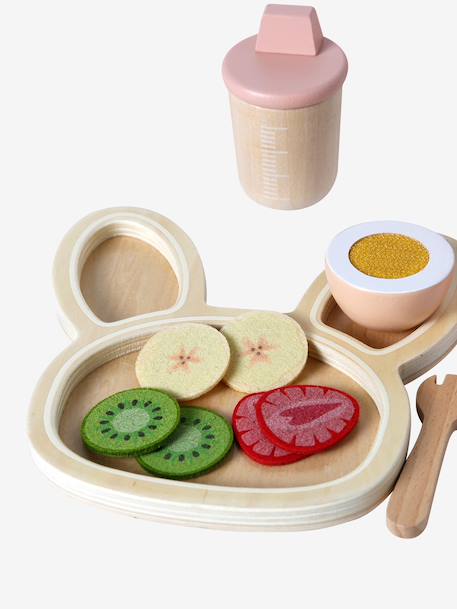 FSC® houten eetset voor babypop rozen - vertbaudet enfant 