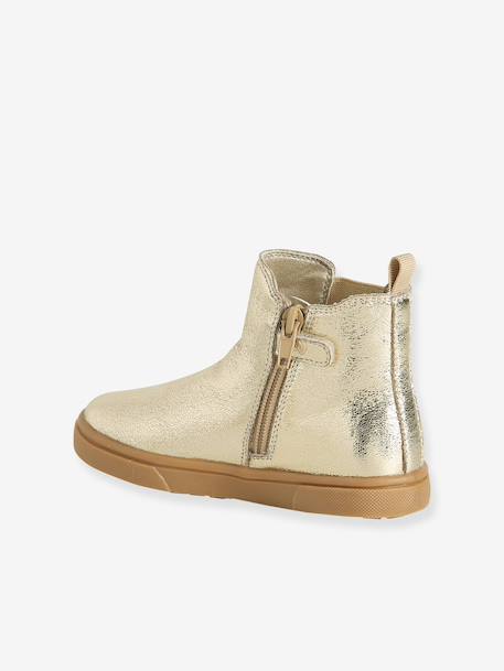 Meisjesboots met rits goud - vertbaudet enfant 
