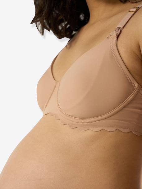 Soutien-gorge de maternité et allaitement moka+vieux rose - vertbaudet enfant 