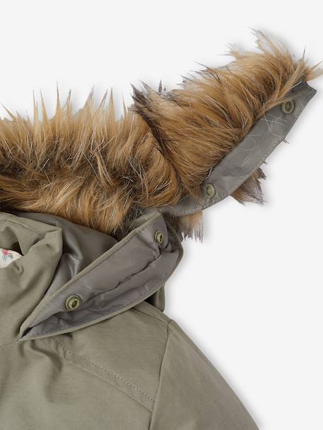 Parka fille 3 en 1 hiver à capuche DARK GREEN+kaki+noir+PURPLE DARK+sauge - vertbaudet enfant 