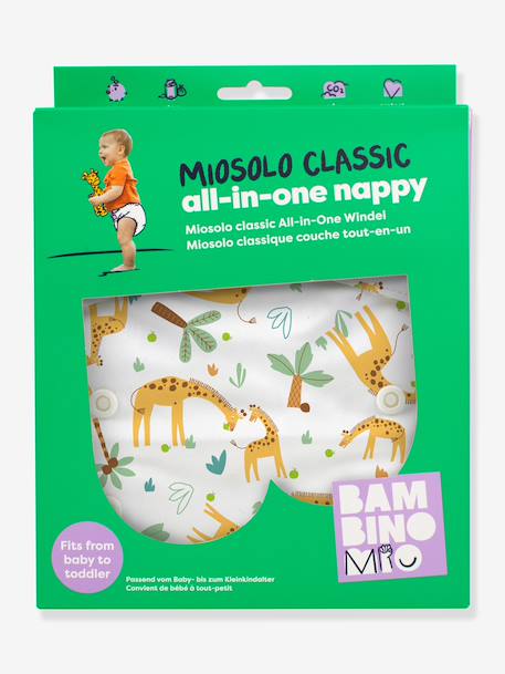 Miosolo couche tout en un blanc+rose+vert - vertbaudet enfant 