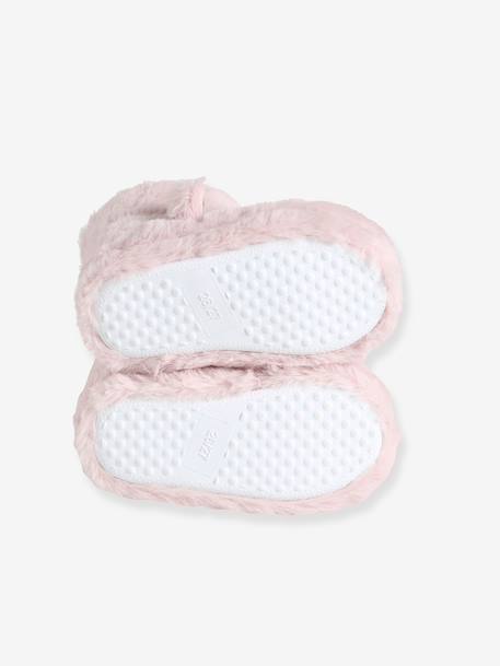 Chaussons montants enfant beige imprimé+rose - vertbaudet enfant 