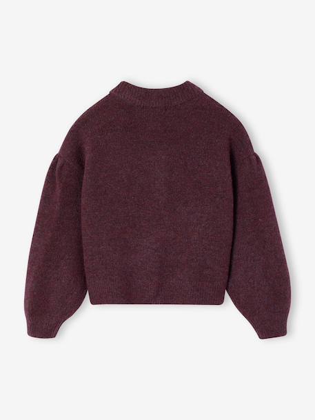 Gilet fille boutons bijoux prune - vertbaudet enfant 