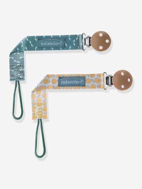 Pack de 2 attache-sucettes jaune - vertbaudet enfant 
