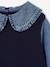 Pull col claudine lilas+marine+tomette - vertbaudet enfant 
