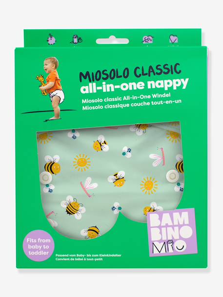 Miosolo couche tout en un blanc+rose+vert - vertbaudet enfant 