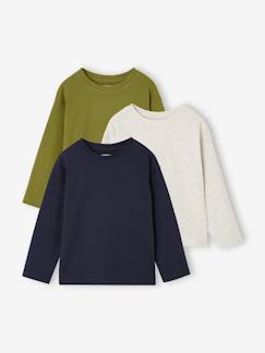 Jongens-Set van 3 jongensshirts met lange mouwen