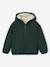 Blouson réversible à capuche garçon bleu grisé+vert sapin - vertbaudet enfant 