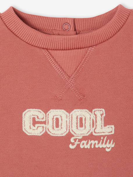 Uniseks babysweater met lange mouwen terracotta - vertbaudet enfant 