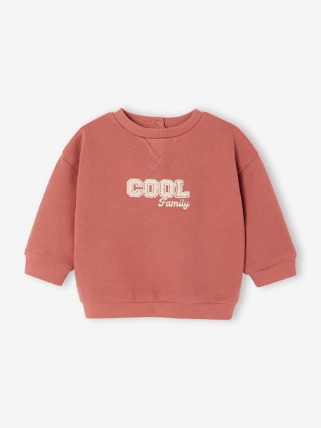 Uniseks babysweater met lange mouwen terracotta - vertbaudet enfant 