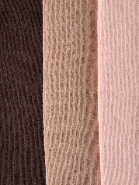 Lot de 3 paires de collants fille BASICS cannelle+lot encre+Lot gris chiné moyen+marine+mauve+prune+rose poudré+vieux rose - vertbaudet enfant 