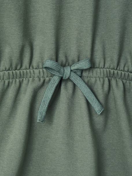 Robe courte à capuche fille gris chiné+marine+vert - vertbaudet enfant 