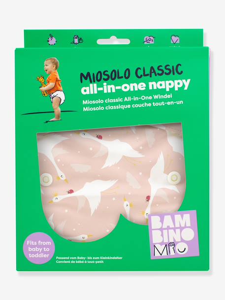 Miosolo couche tout en un blanc+rose+vert - vertbaudet enfant 