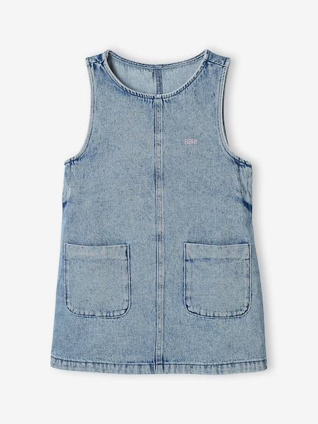 Robe chasuble fille bleu moyen - vertbaudet enfant 