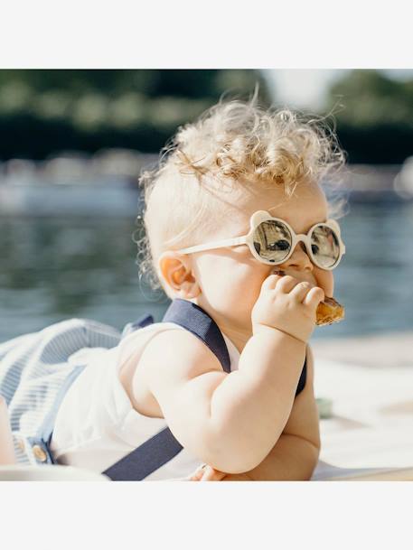 Lunettes Ourson 2-4 ans Ki ET LA BEIGE MOYEN UNI+VERT CLAIR UNI AVEC DECOR - vertbaudet enfant 