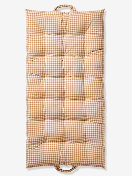 Matelas de sol en coton vichy moka - vertbaudet enfant 
