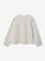 Personaliseerbare meisjesblouse van katoenen gaas chambrayblauw+ecru+goud+wit, bedrukt+zachtpaars - vertbaudet enfant 