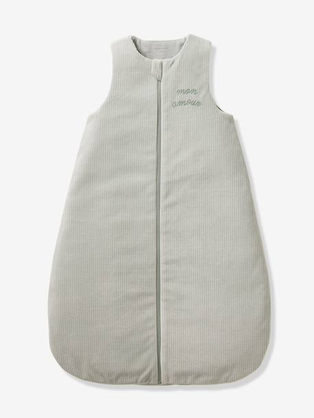 Corduroy babyslaapzak klei+saliegroen - vertbaudet enfant 