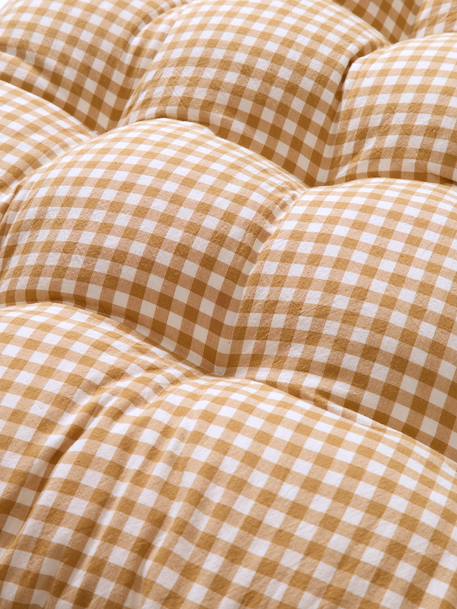 Matelas de sol en coton vichy moka - vertbaudet enfant 