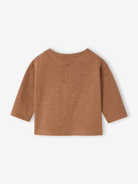 Babyjongensshirt met lange mouwen karamel - vertbaudet enfant 