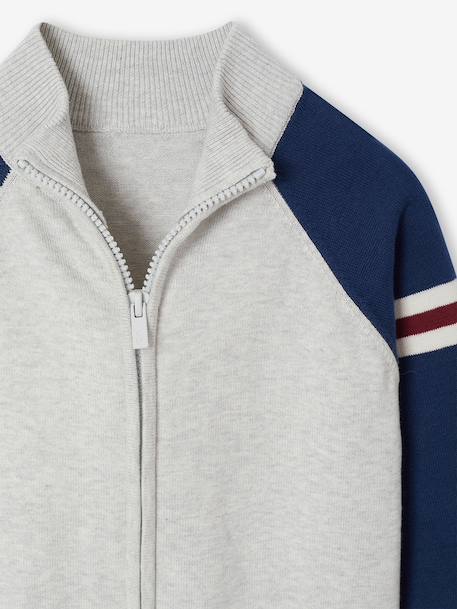 Gilet zippé col montant enfant garçon gris chiné - vertbaudet enfant 