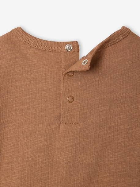 Babyjongensshirt met lange mouwen karamel - vertbaudet enfant 