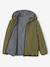 Blouson réversible réfléchissant garçon à capuche kaki - vertbaudet enfant 